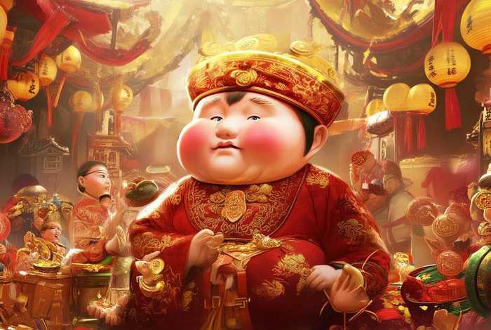 儿童财神图 儿童财神图片