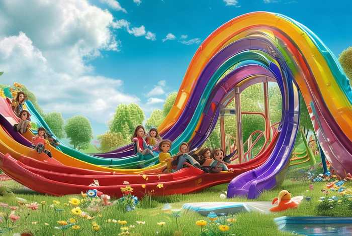 彩虹滑梯的故事一年级，彩虹滑梯的故事一年级作文