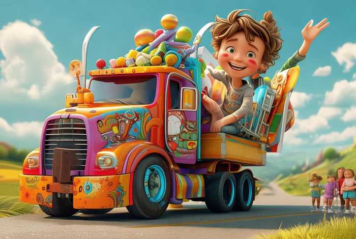 大货车拉货的儿童故事 大货车的故事幼儿故事文字