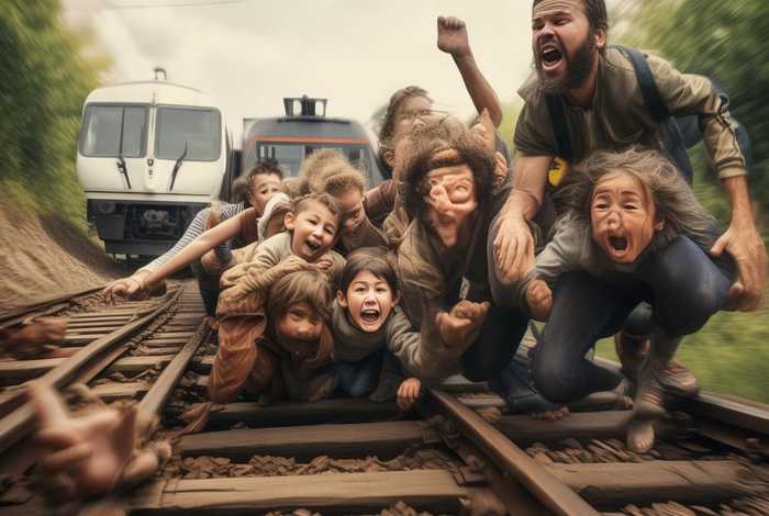 儿童铁轨救援、儿童跌入铁轨火车来临前1秒被救起