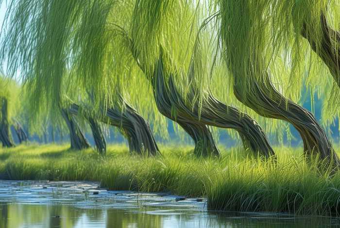 岸边的柳树十分有趣 岸边的柳树十分有趣英语