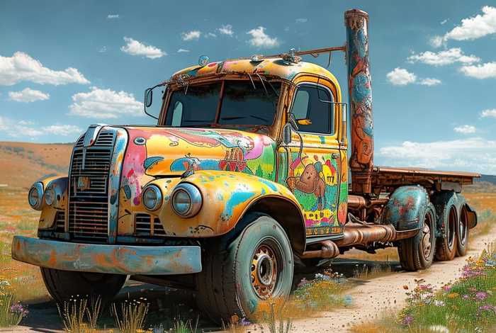 大卡车故事文字，大卡车故事文字图片