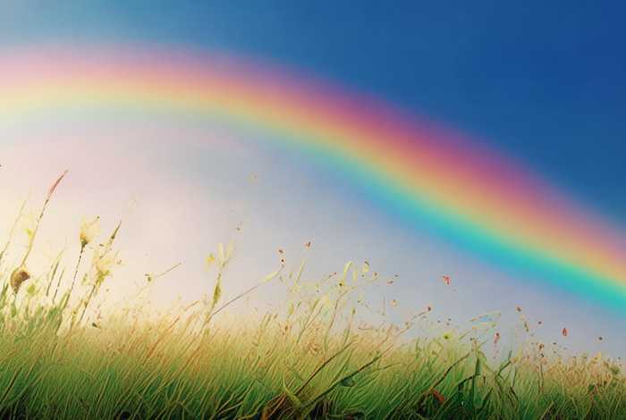 儿童谜语彩虹雨后挂天上 - 画雨后彩虹挂在天上