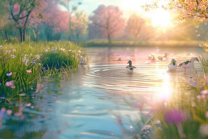 春天的池塘怎么写，春天的池塘怎么写一段话