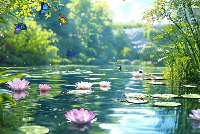 春天的池塘图片 春天的池塘简笔画图片大全 春天的池塘图片 春天的池塘简笔画图片大全