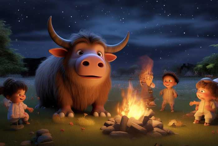 聪明的水牛儿童童话故事，睡前小故事聪明的水牛