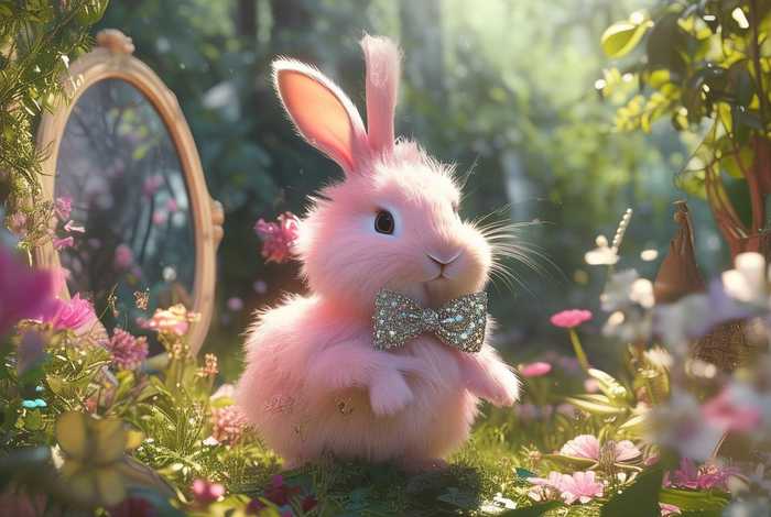 爱臭美的小兔子故事 爱臭美的小兔子故事图片