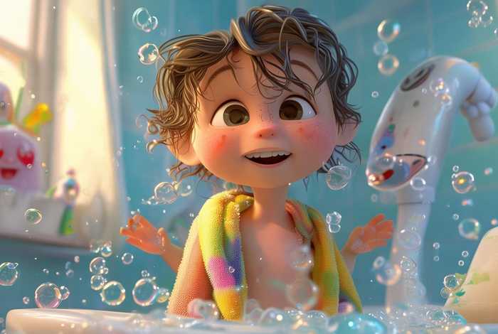 爱洗澡儿童故事，爱洗澡真干净故事儿歌