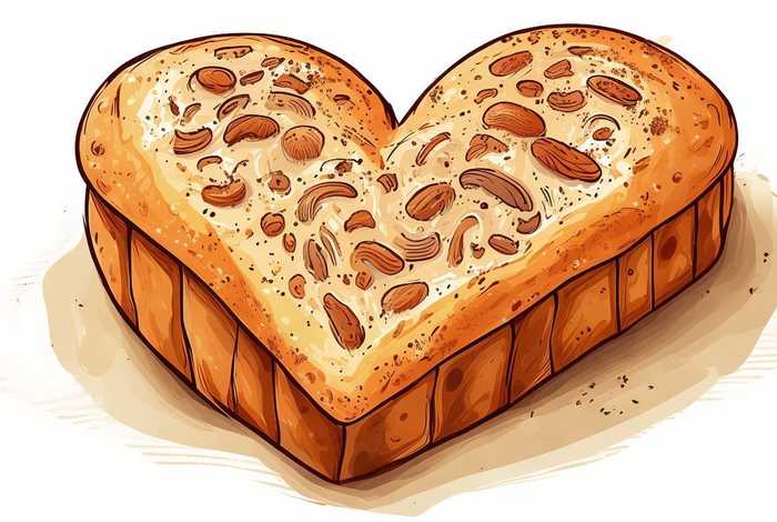 爱心面包图片大全 爱心面包图片大全简笔画