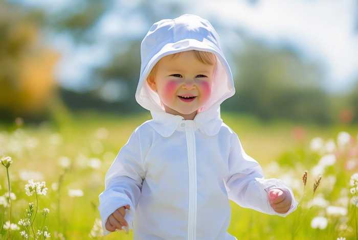 白色的儿童 - 白色的儿童防嗮服 白色的儿童 - 白色的儿童防嗮服