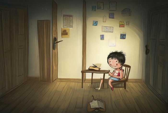 闭门思过儿童成语故事；闭门思过成语故事简笔画