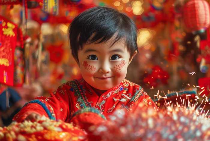 春节风俗儿童绘画故事；中国春节风俗画儿童