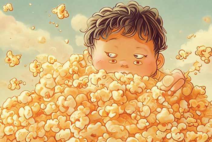 爆米花儿童画，爆米花儿童画作品