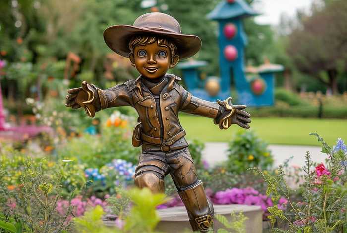 饼干儿童剧 饼干儿童剧抓小偷艾迪铜像黄金