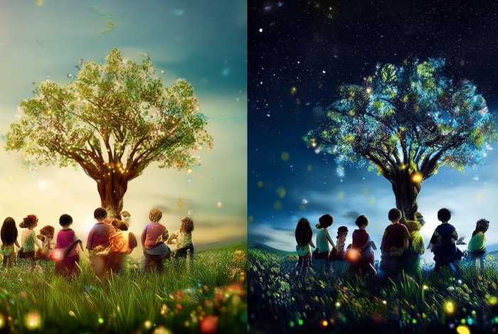 白天儿童故事，白天和晚上故事