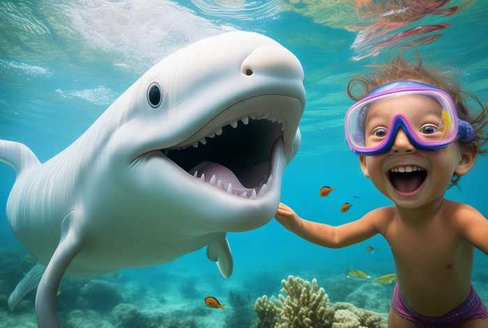 白鲸 小朋友、白鲸小朋友成为最好的朋友我爱你