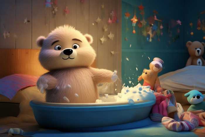 笨笨熊洗袜子睡前故事（幼儿睡前故事洗袜子的小熊）