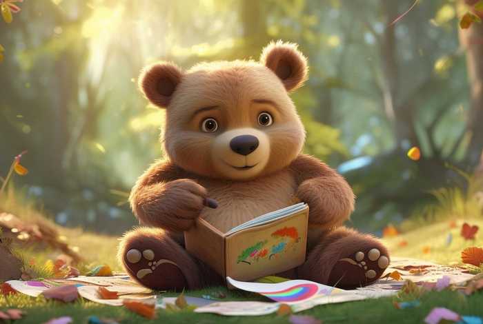 诚实的小熊儿童故事、诚实的小熊看图说故事