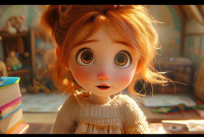 阿缪莎的童年故事会、童年中阿缪沙的外貌