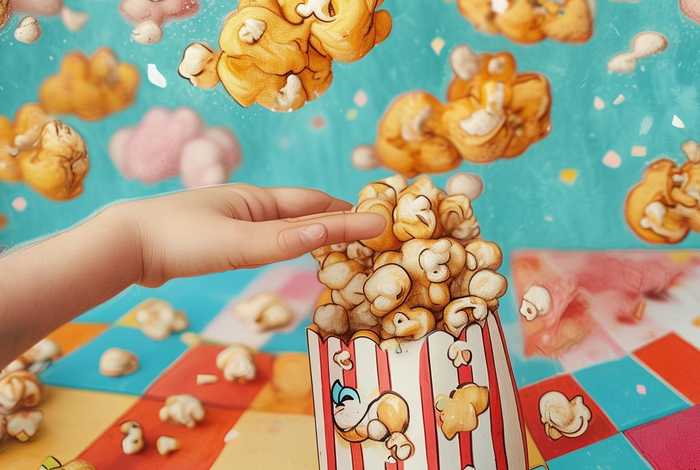爆米花儿童画，爆米花儿童画作品