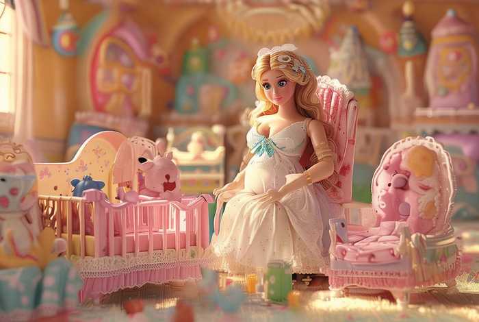 芭比孕妇故事 - 芭比孕妇快生了玩具故事