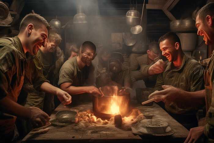 炊事班的故事画画 - 炊事班的故事画画作品