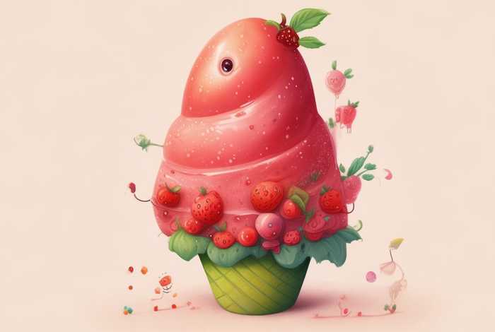 草莓冰棒故事绘本图片 - 草莓冰棒故事绘本图片简笔画