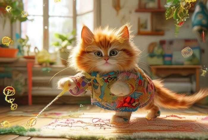 粗心的小猫故事；粗心的小猫故事图片