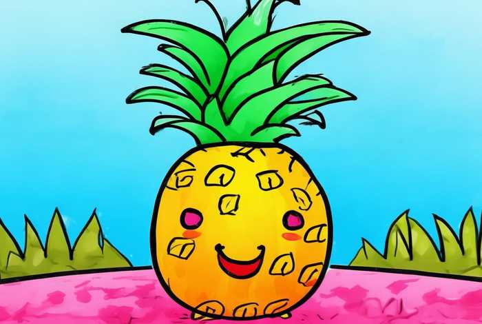 菠萝儿童简笔画；儿童简笔画菠萝的画法