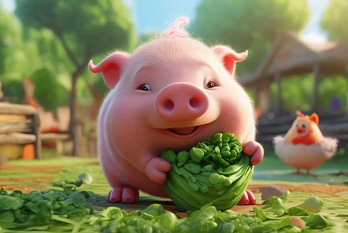 爱吃菠菜的小猪故事；爱吃菠菜的小猪故事视频