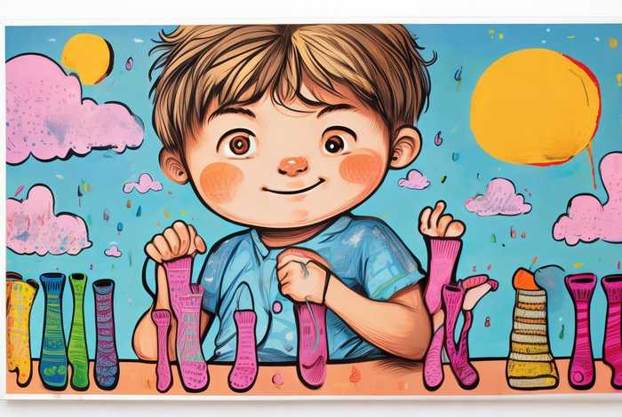 穿袜子的小孩、播放小孩子穿袜子穿的手抄报