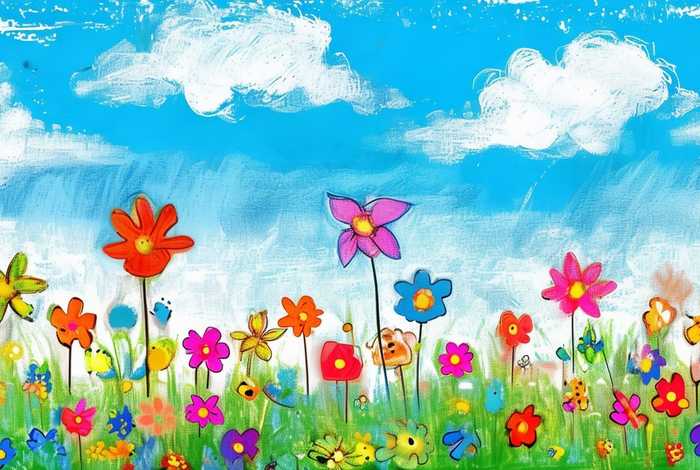 春天的儿童画简单又漂亮；春天的儿童画简单又漂亮三年级