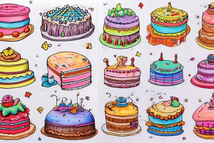 蛋糕的儿童画 蛋糕的儿童画图片大全
