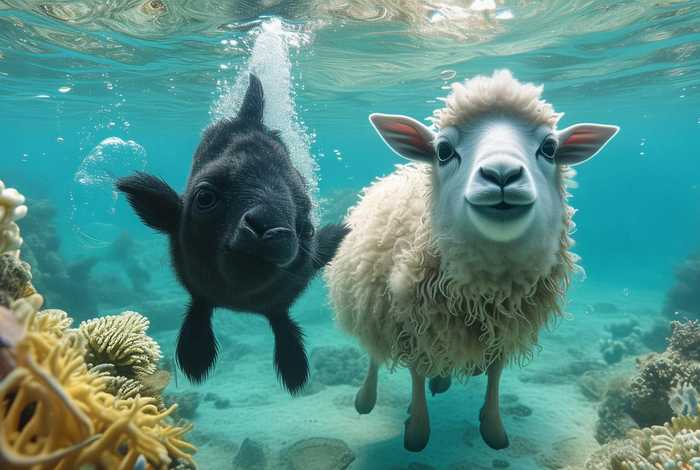 斑纹羊与小黑鱼故事、斑纹羊与小黑鱼故事视频