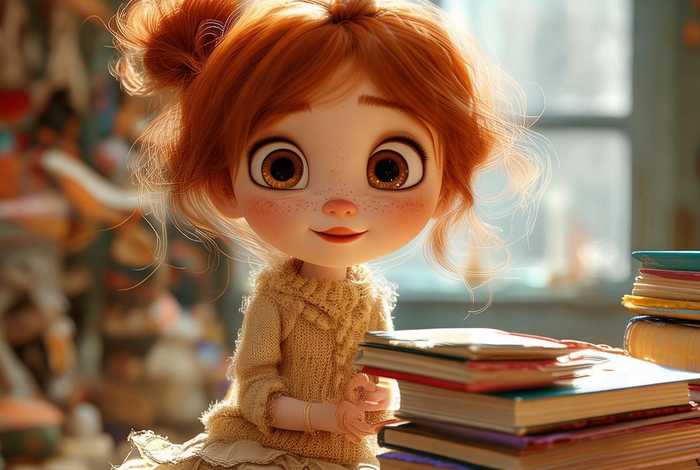 阿缪莎的童年故事会、童年中阿缪沙的外貌