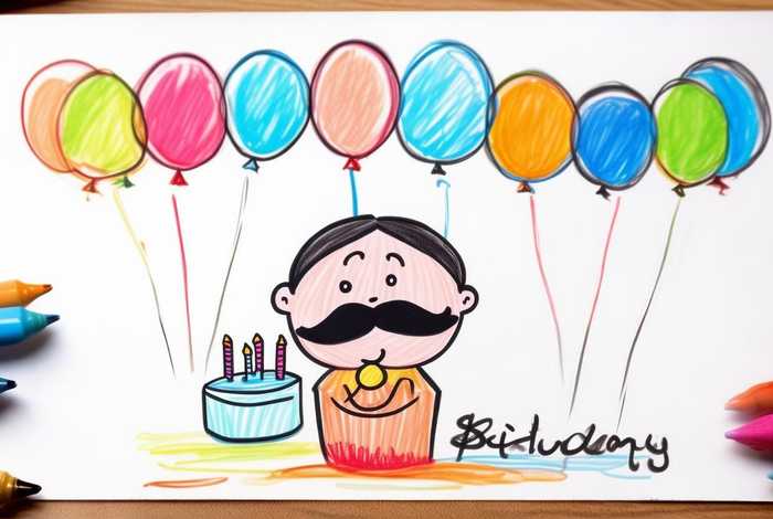 爸爸生日儿童画简单、爸爸生日儿童画简单又好看