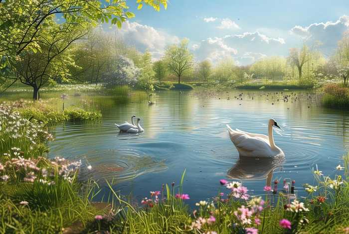 春天的池塘有什么美景一段 春天的池塘有什么美景一段话怎么写