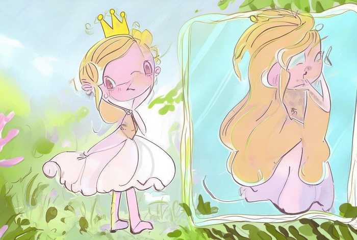 爱臭美的小公主图片，爱臭美的小公主图片简笔画