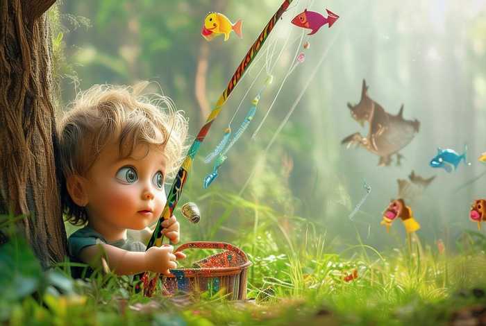 钓鱼竿儿童故事、钓鱼竿的故事幼儿