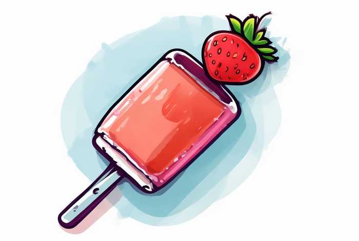 草莓冰棒简笔画 草莓冰棒简笔画怎么画