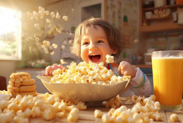 爆米花儿童可以吃吗 爆米花儿童可以吃吗早餐