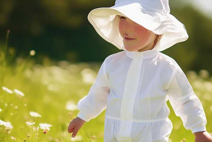 白色的儿童 - 白色的儿童防嗮服 白色的儿童 - 白色的儿童防嗮服