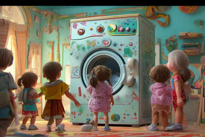 超级大洗衣机儿童故事 - 关于洗衣机的幼儿故事 超级大洗衣机儿童故事 - 关于洗衣机的幼儿故事