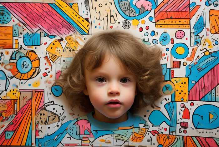 点线面构成的简单作品 儿童、点线面构成的简单图案 儿童