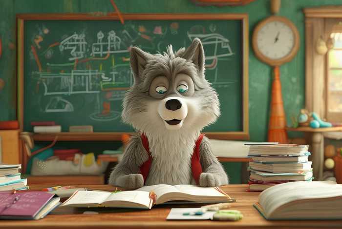 笨狼上学的故事 - 笨狼的故事之上学读后感想 笨狼上学的故事 - 笨狼的故事之上学读后感想