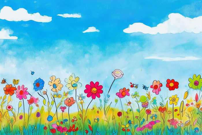 春天的儿童画简单又漂亮；春天的儿童画简单又漂亮三年级