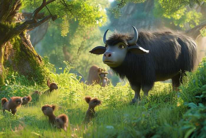 聪明的水牛的故事（聪明的水牛的故事视频）