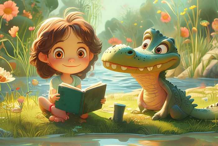 鳄鱼儿童故事英语版 鳄鱼英语绘本故事