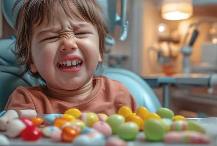 爱吃糖的孩子牙坏的视频、孩子吃糖牙坏掉的视频