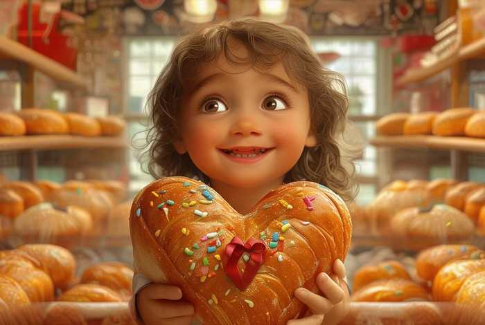 爱心面包儿童故事、爱心面包的故事